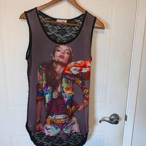 So Nice collection girly top with lace in the back (2 For $15)